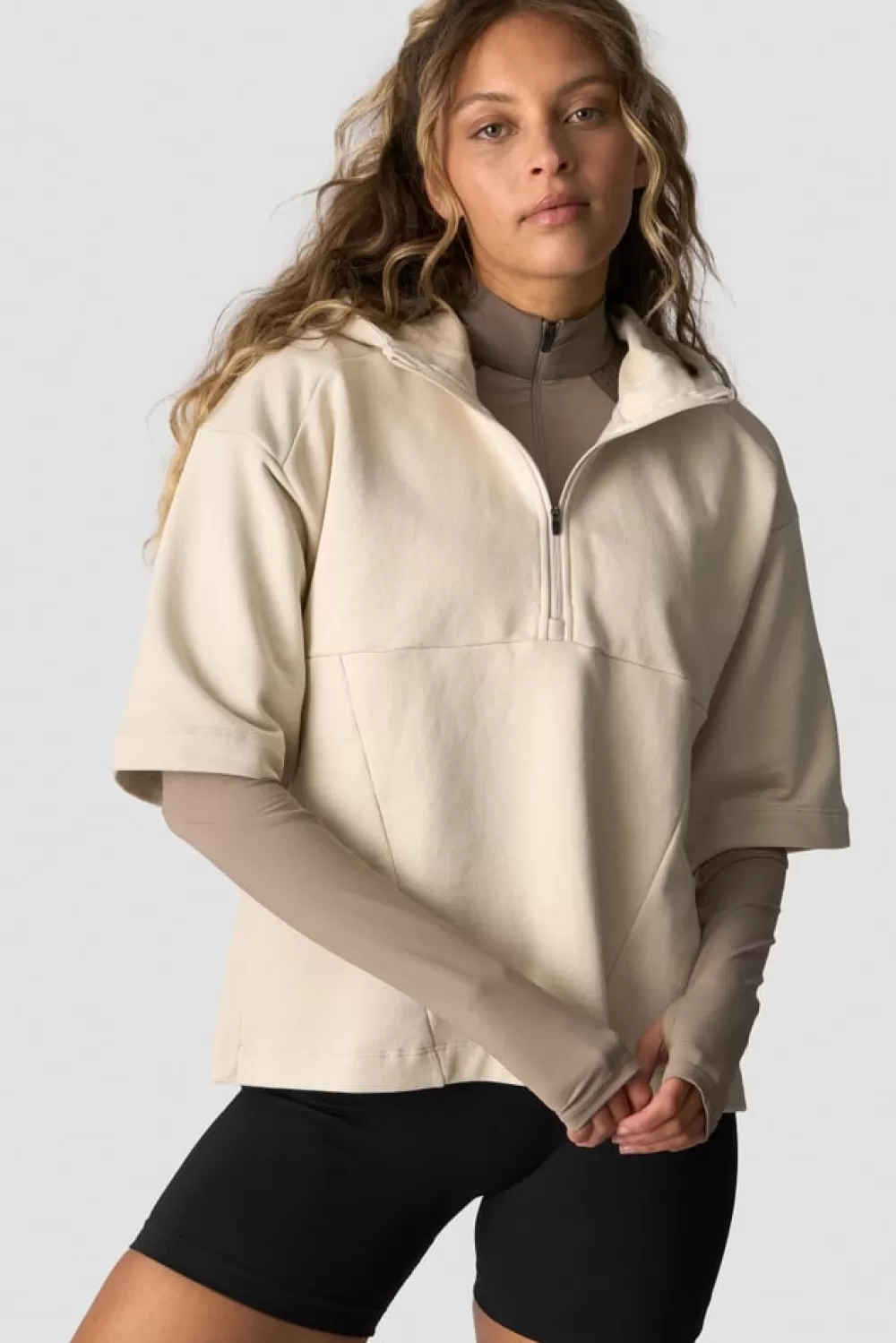 Women ICIW Mirage Mid Sleeve Hoodie Wmn Light Beige