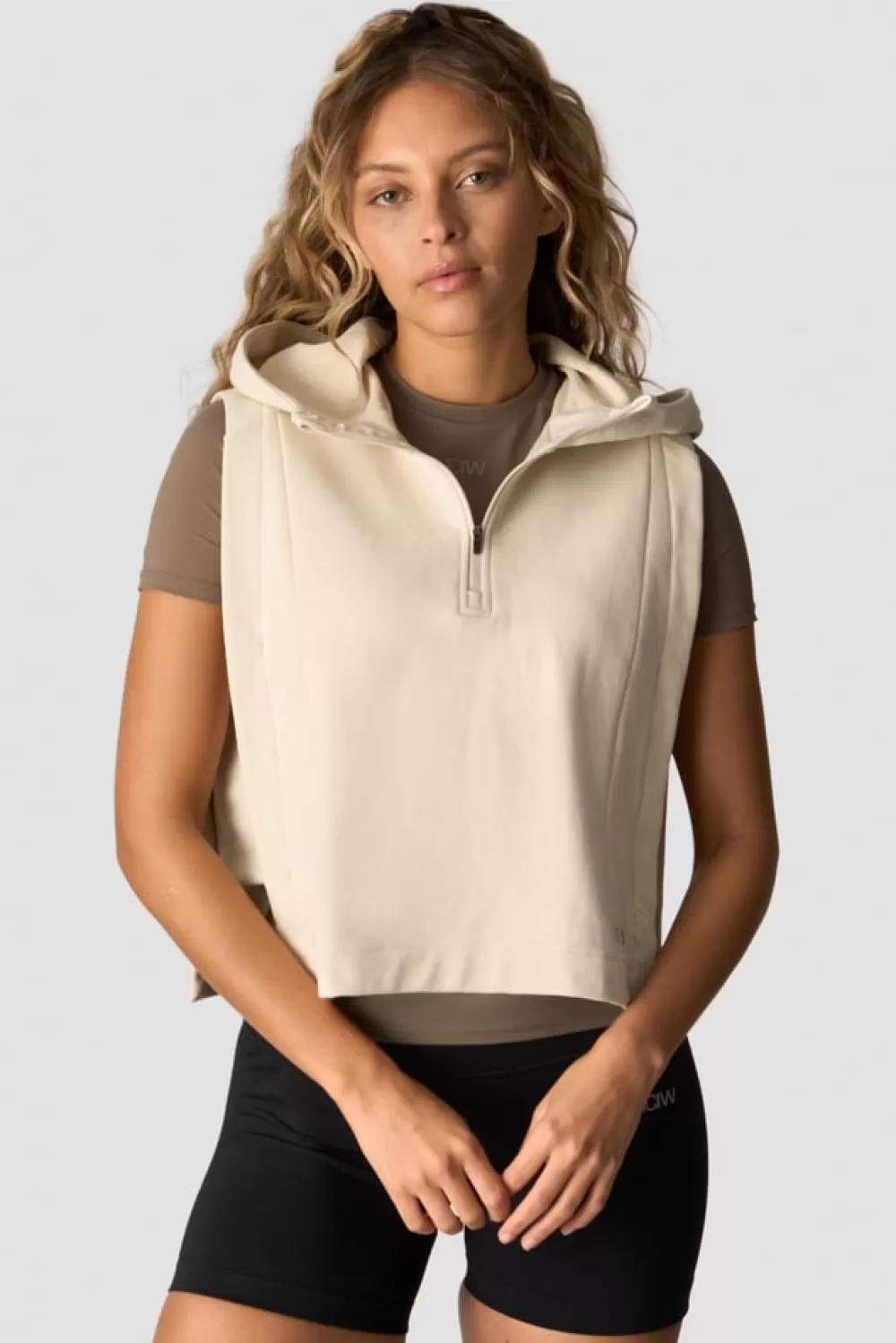 Women ICIW Mirage Sleeveless Hoodie Wmn Light Beige