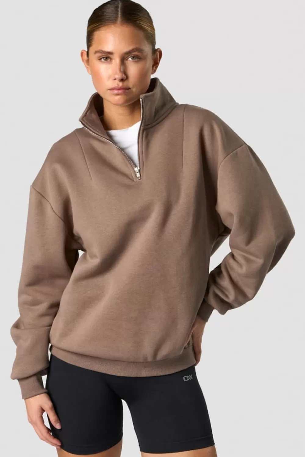 Women ICIW Nimble 1/4 Zip Autumn Brown