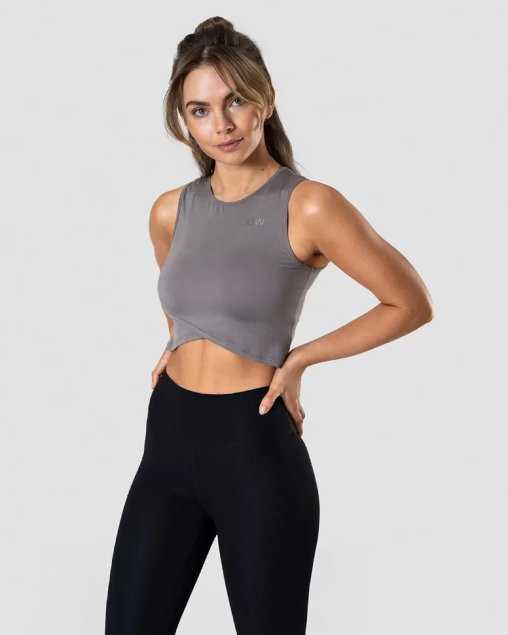 Women ICIW Nimble Crop Top Grey Wmn