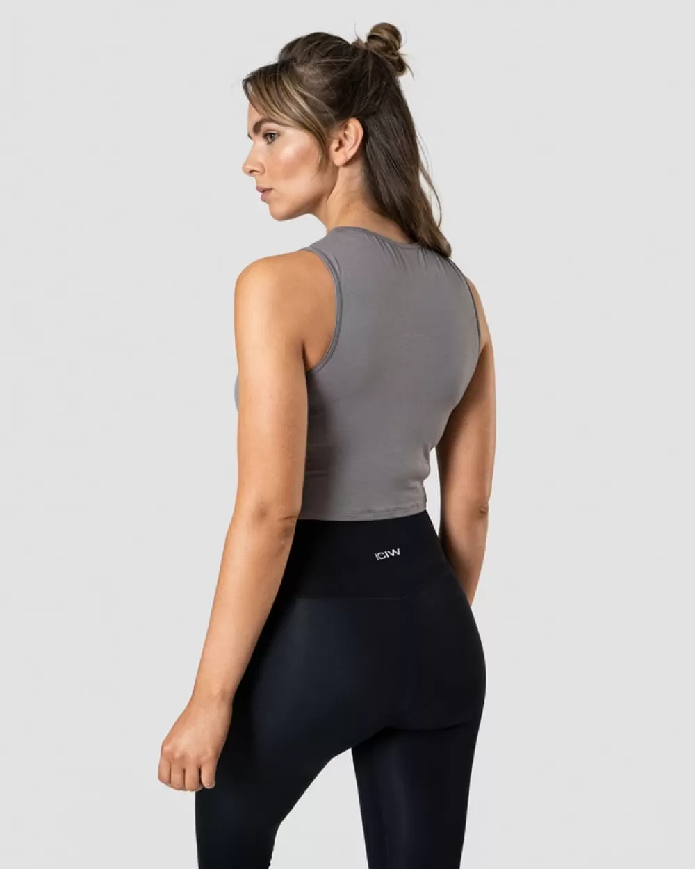 Women ICIW Nimble Crop Top Grey Wmn