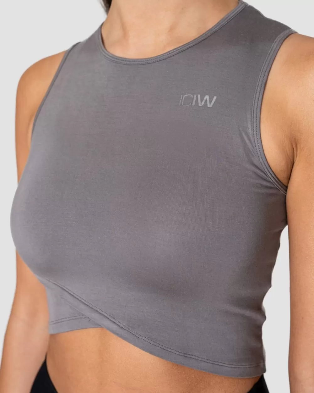 Women ICIW Nimble Cropped Tank Top Grey Wmn