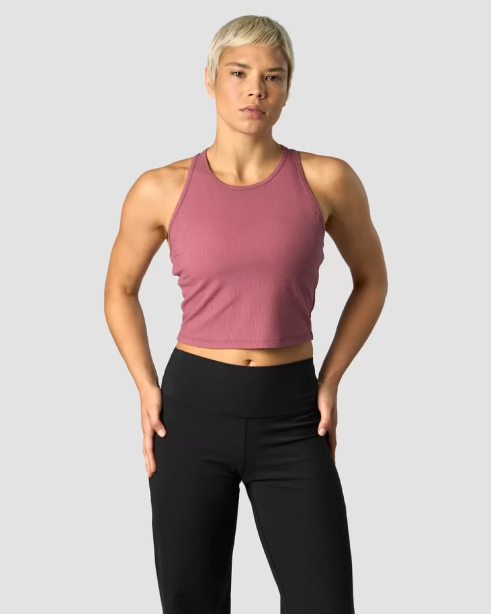 Women ICIW Nimble Cropped Tank Top Wild Berry