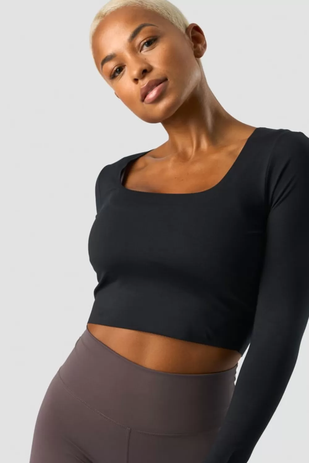 Women ICIW Nimble Soft Cropped LS Black