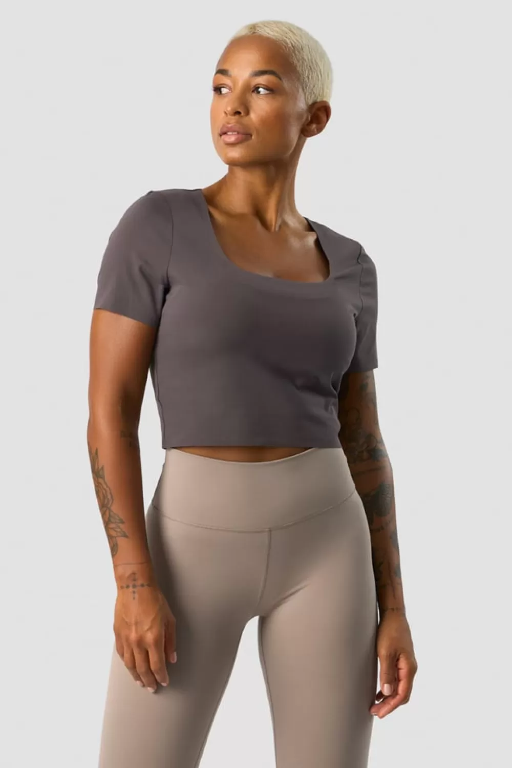 Women ICIW Nimble Soft Cropped T-shirt Clay