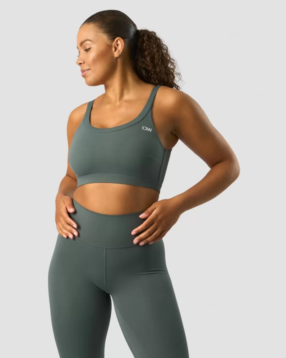 Women ICIW Nimble Sports Bra Elm Green