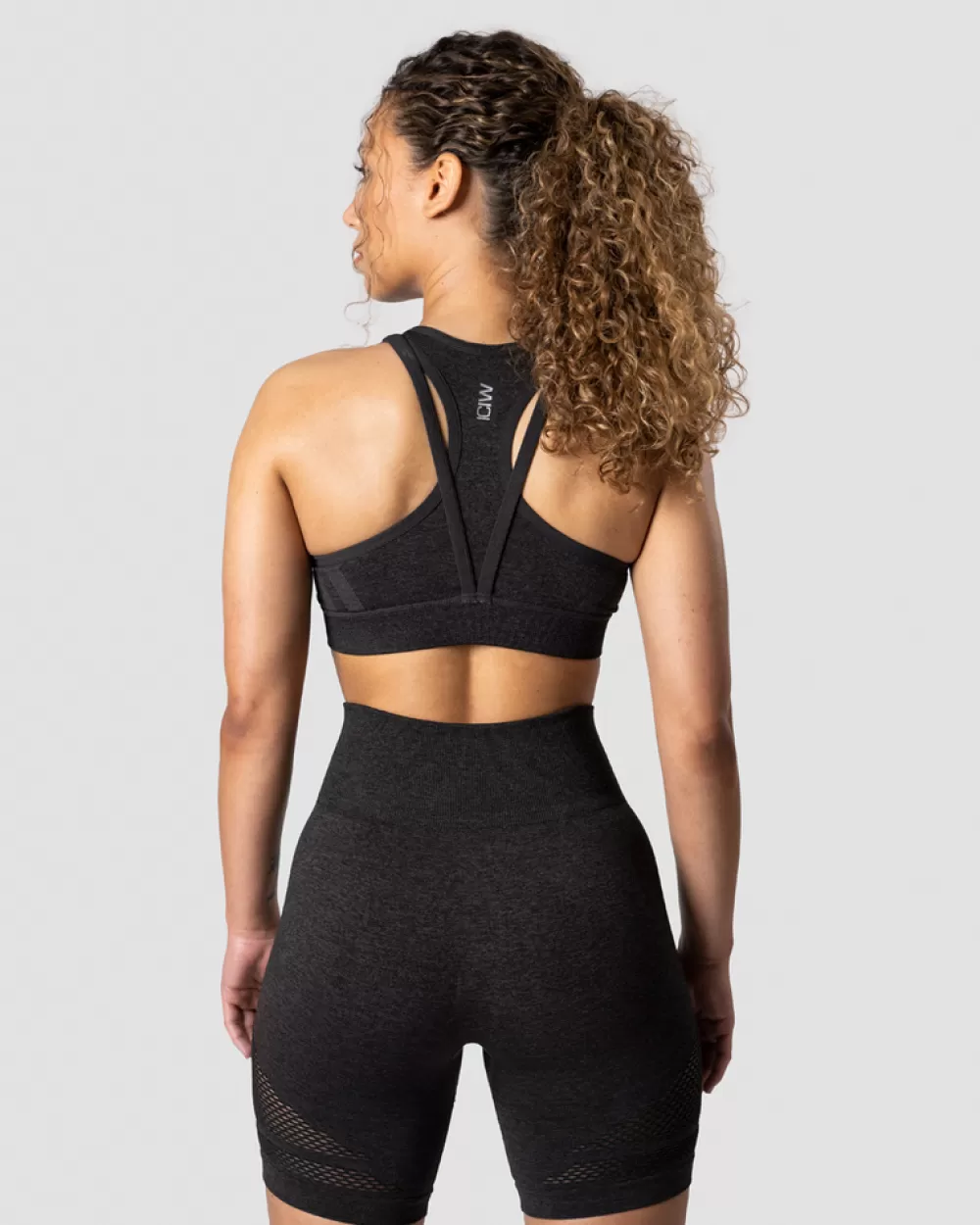 Women ICIW Queen Mesh Icon Sports Bra Graphite Melange