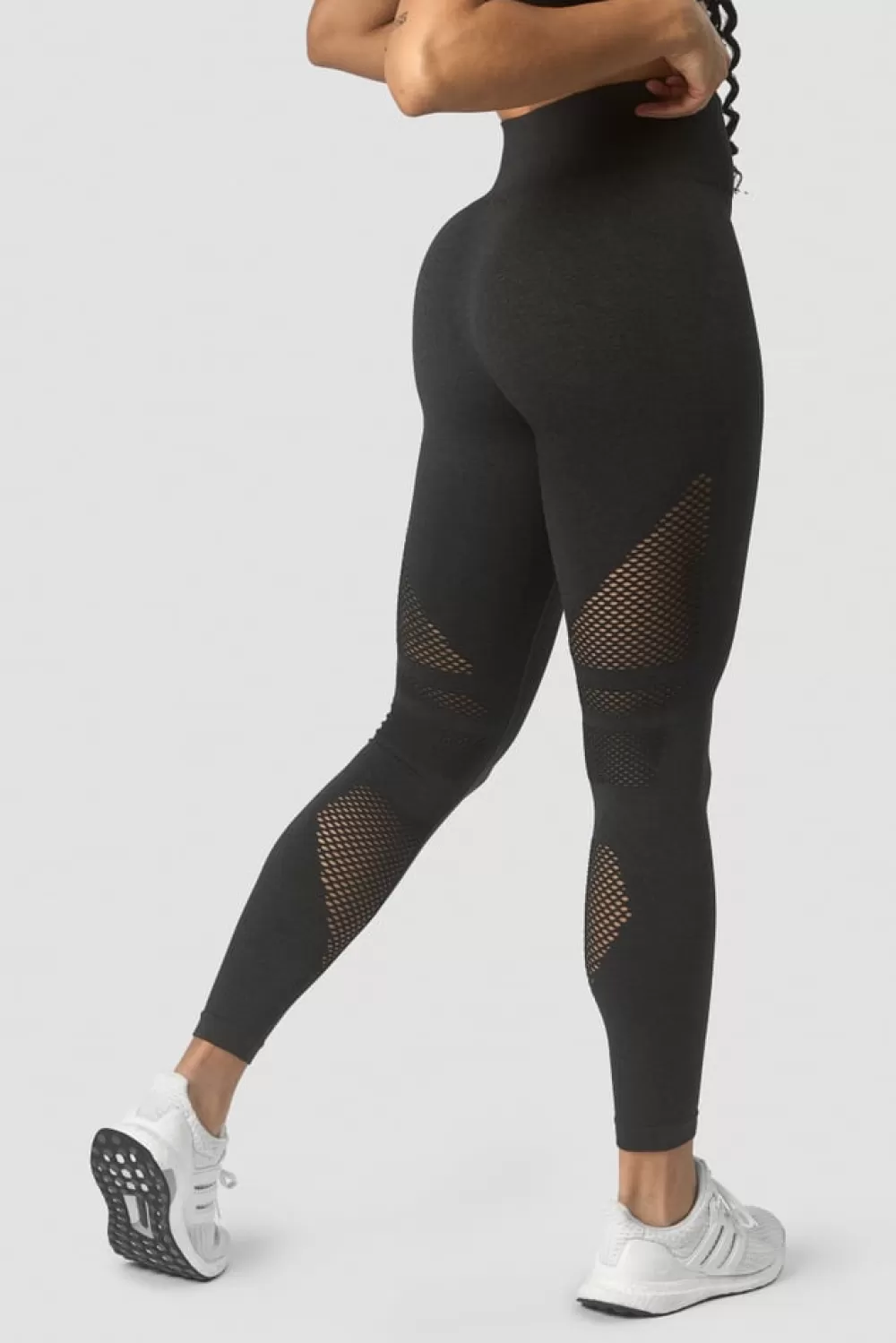 Women ICIW Queen Mesh Seamless Tights Graphite Melange