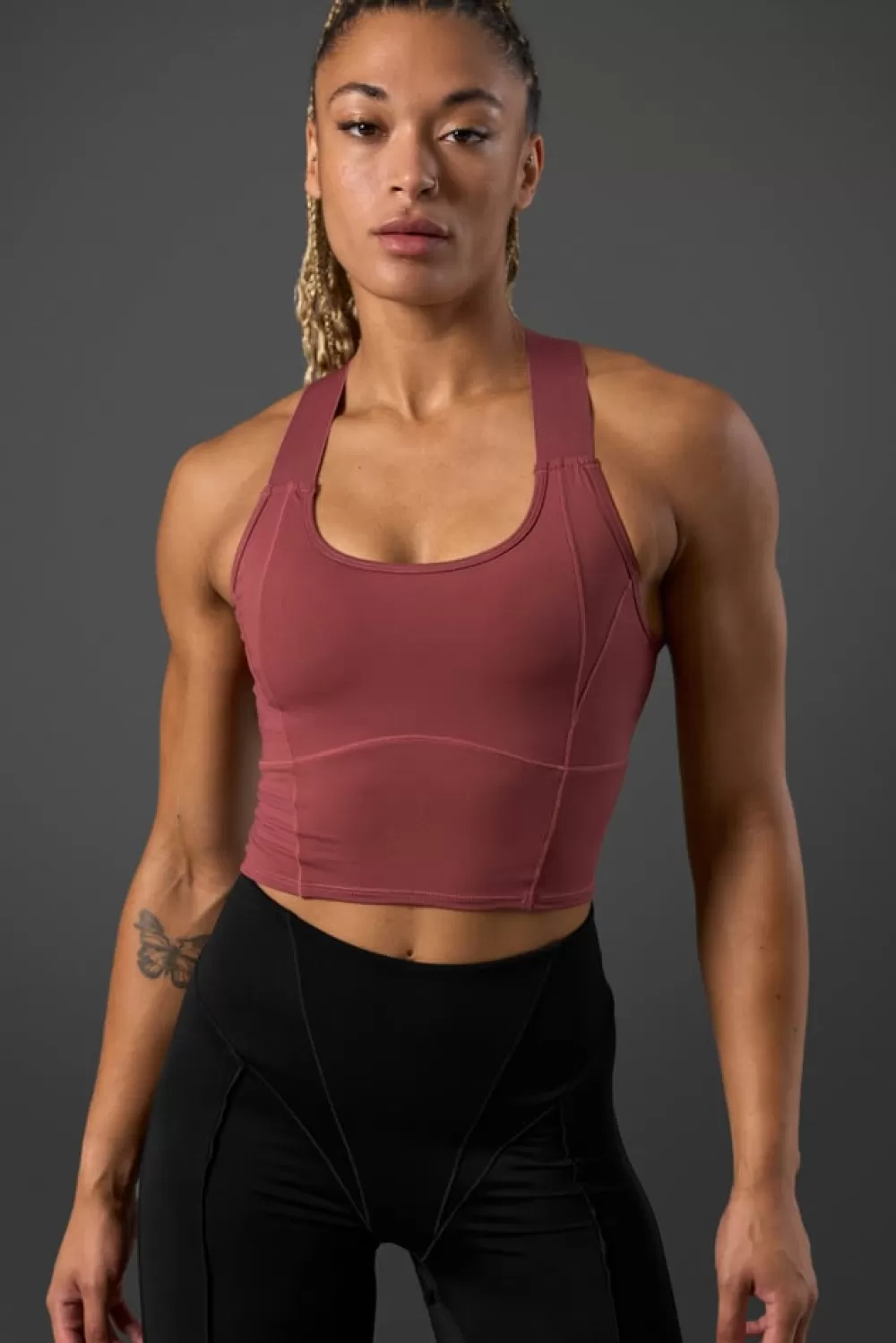 Women ICIW Reboot 2-in-1 Sports Bra Brick Red