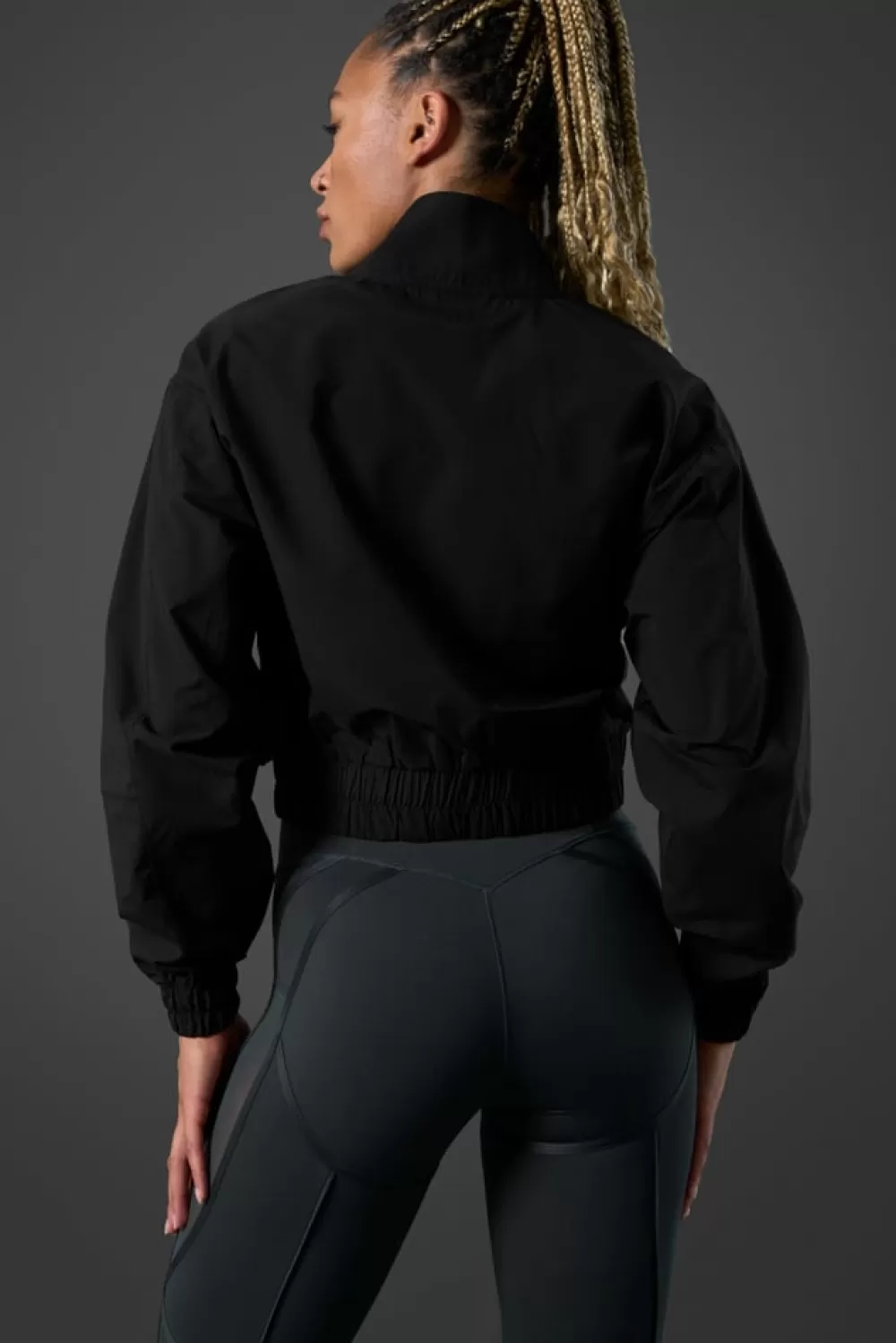 Women ICIW Reboot Cropped 1/4 Zip Black