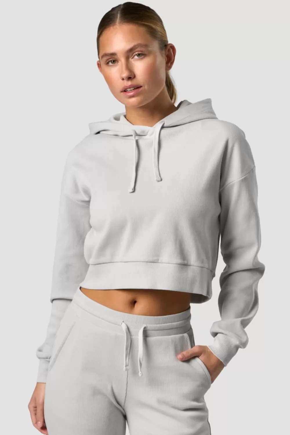 Women ICIW Recharge Cropped Hoodie Wmn Light Grey