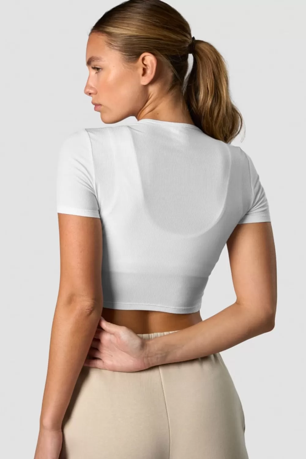 Women ICIW Recharge Cropped T-shirt Wmn White