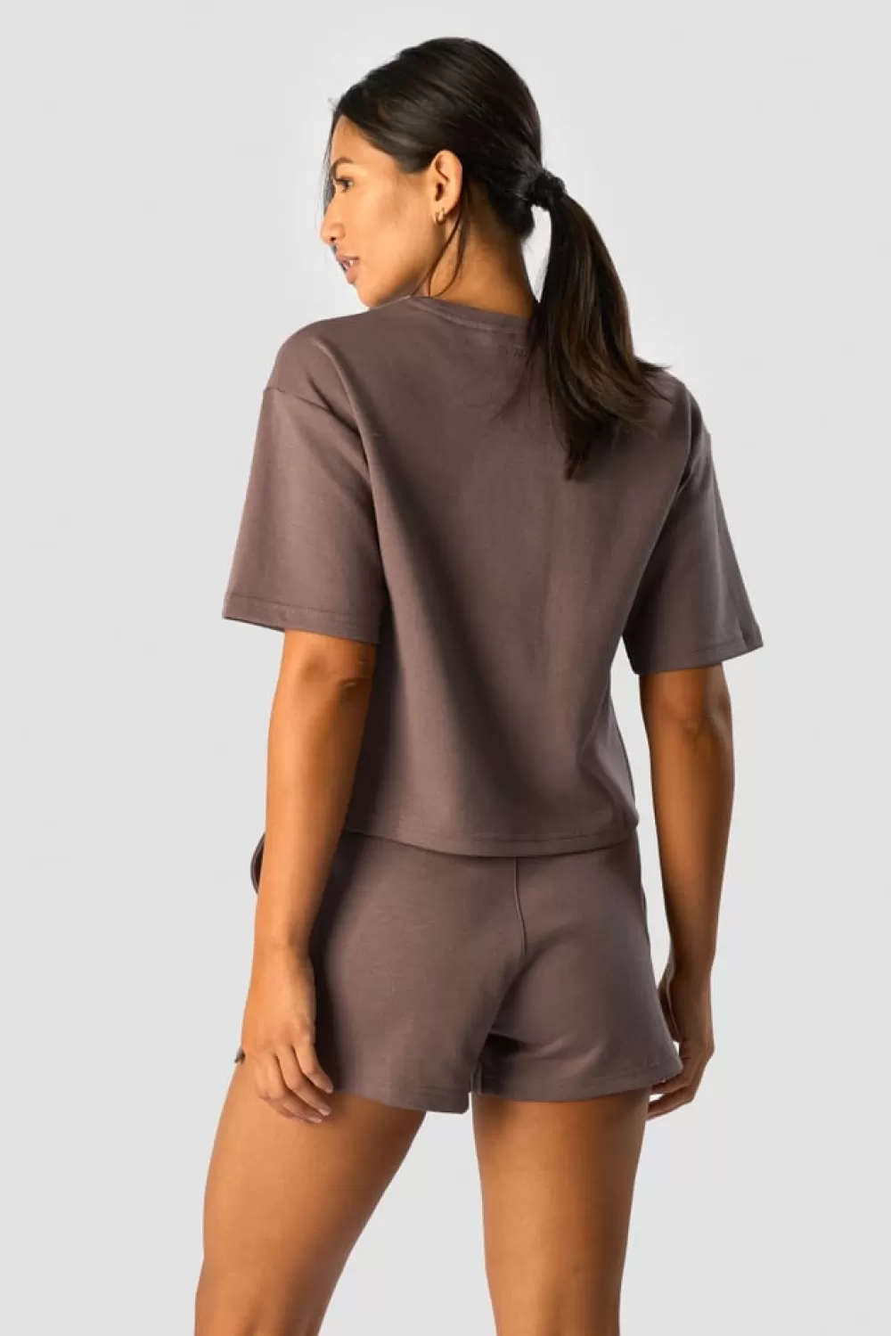 Women ICIW Revive Heavy Cropped T-Shirt Wmn Dusty Brown