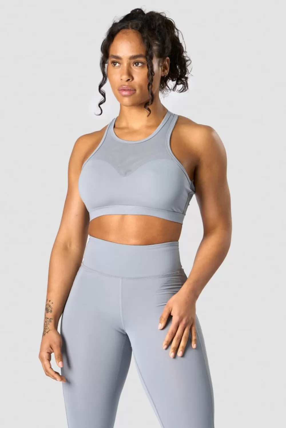 Women ICIW Revive Mesh Sports Bra Dusty Blue