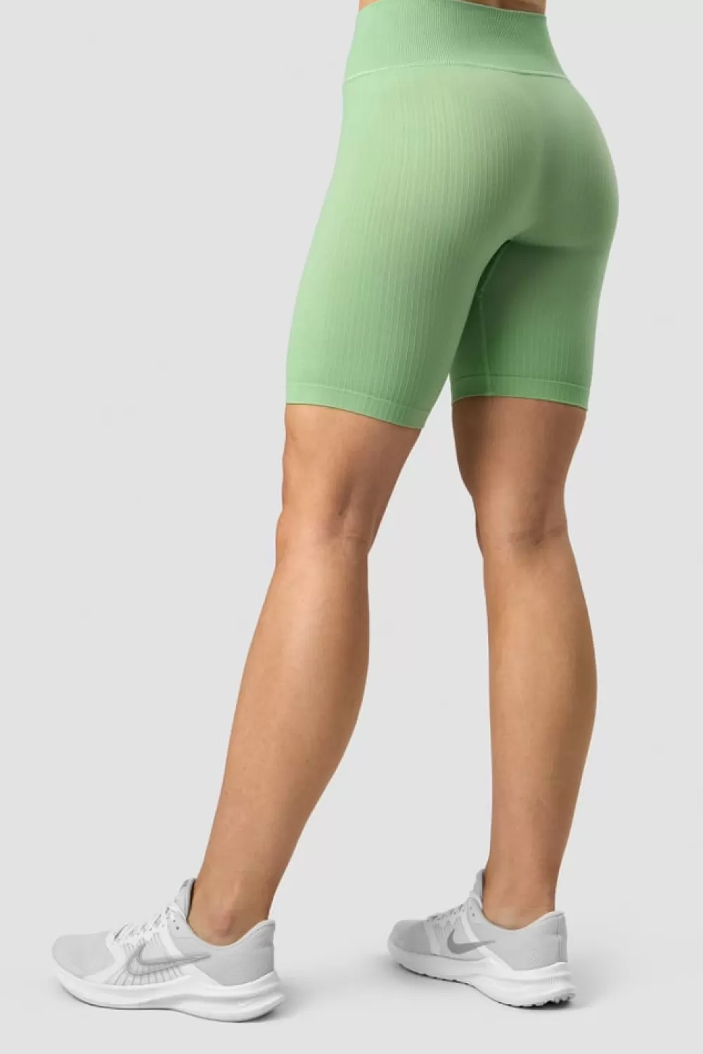 Women ICIW Ribbed Define Seamless Biker Shorts Wmn Spring Green