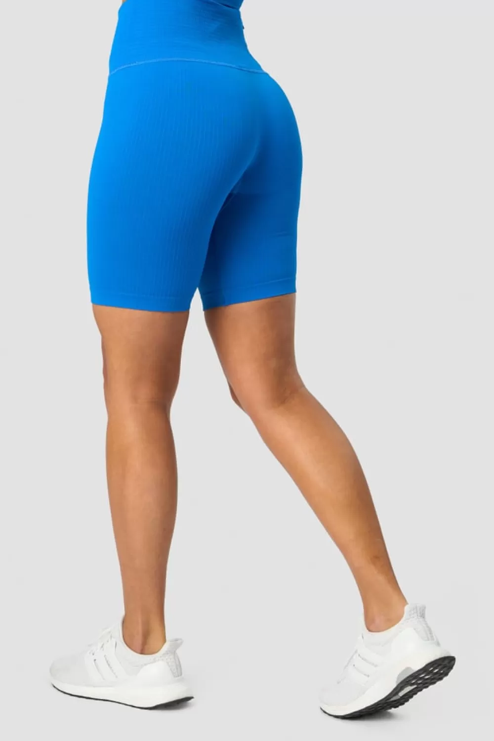 Women ICIW Ribbed Define Seamless Pocket Biker Shorts Cobalt Blue