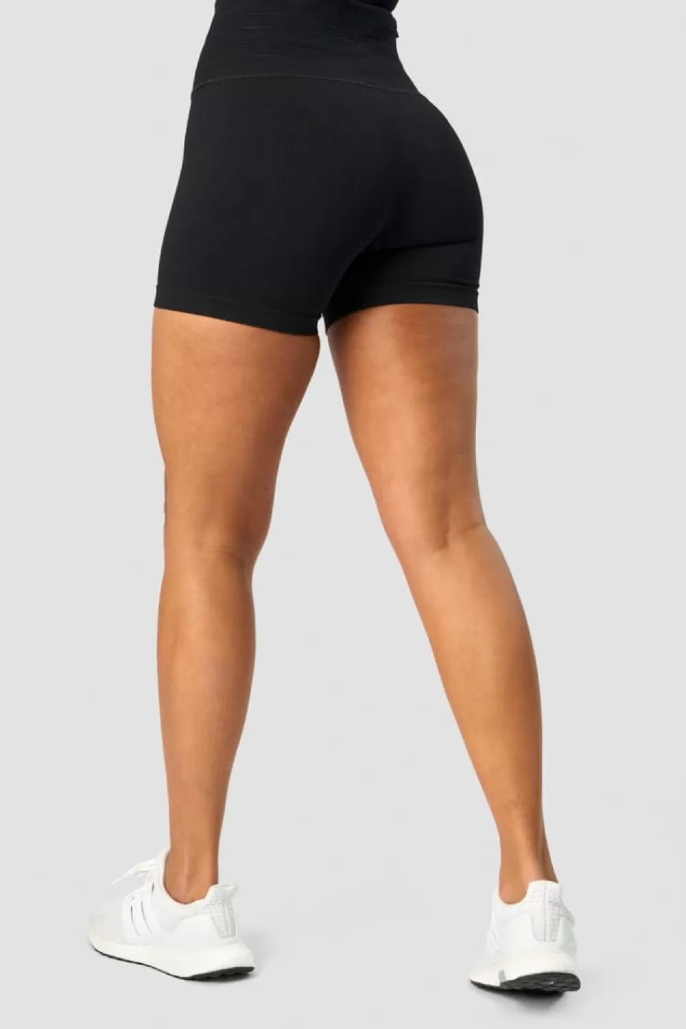 Women ICIW Ribbed Define Seamless Pocket Shorts Black