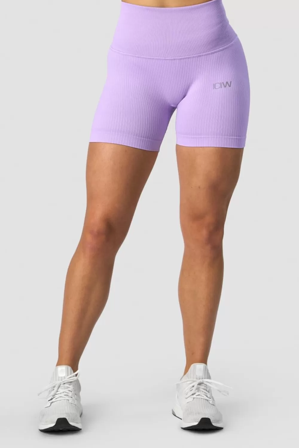 Women ICIW Ribbed Define Seamless Pocket Shorts Lavender