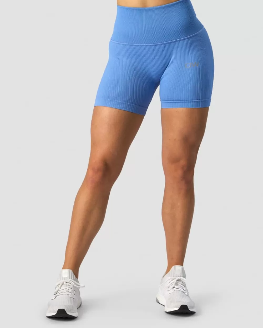 Women ICIW Ribbed Define Seamless Pocket Shorts Pacific Blue