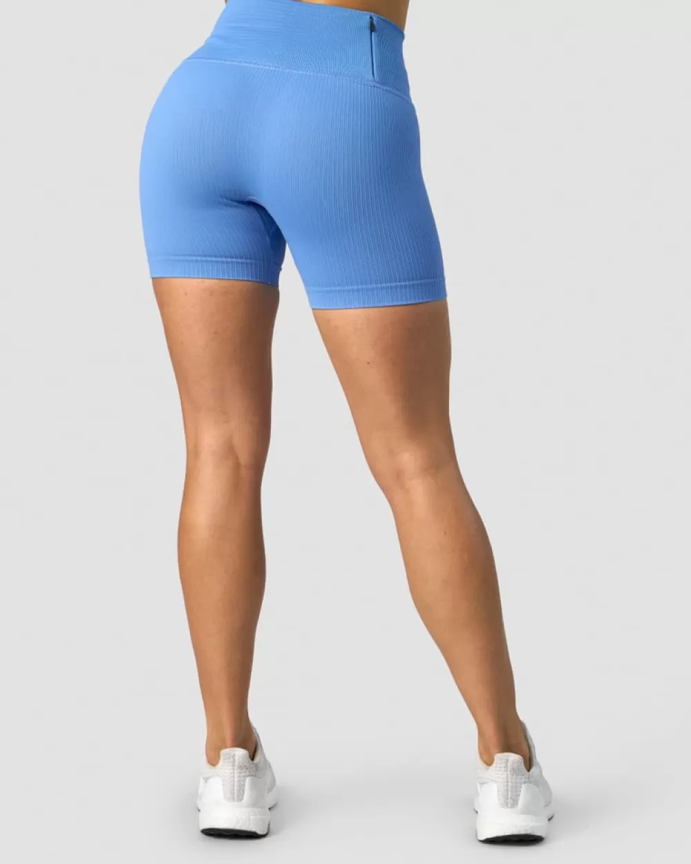 Women ICIW Ribbed Define Seamless Pocket Shorts Pacific Blue