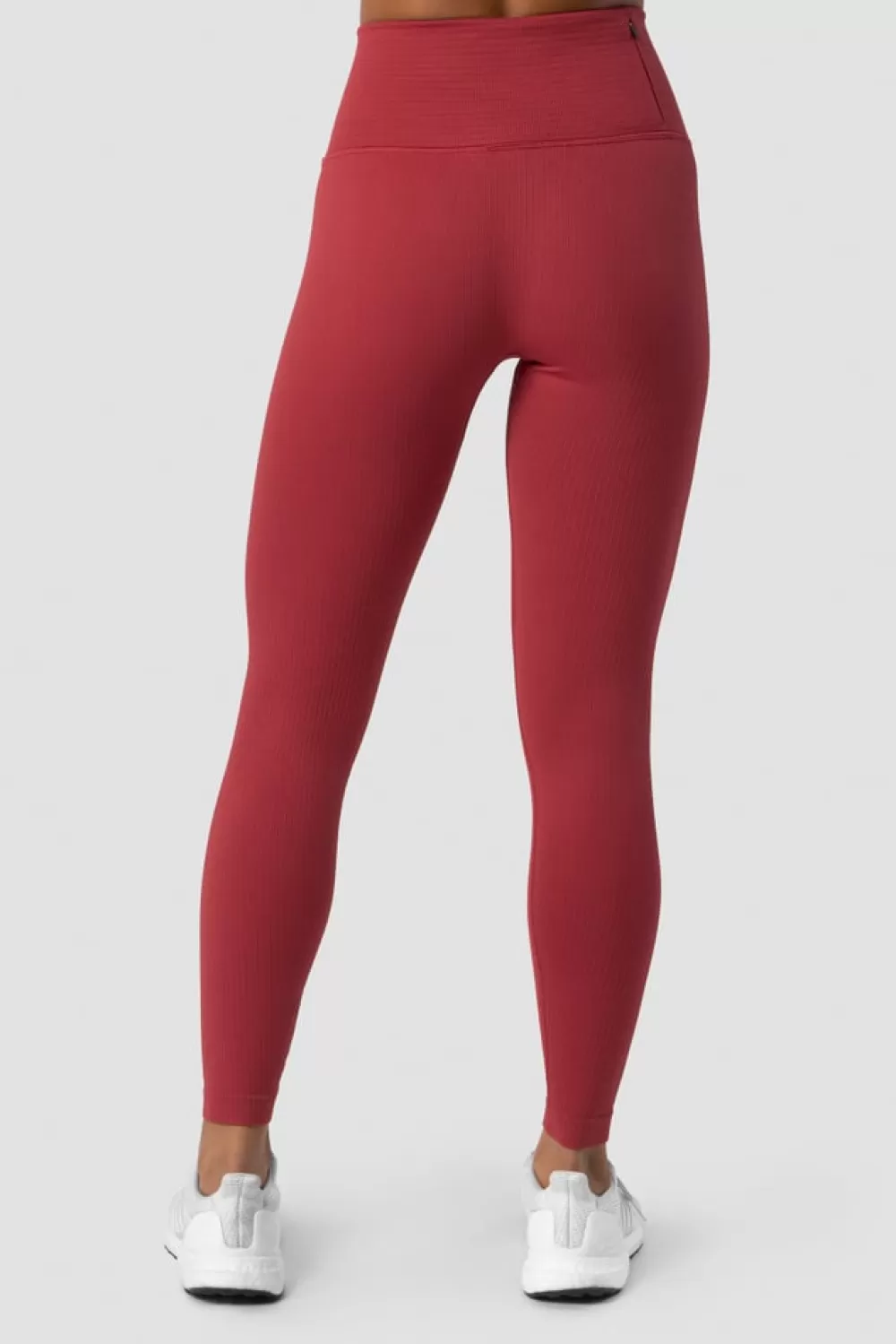 Women ICIW Ribbed Define Seamless Pocket Tights Autumn Red