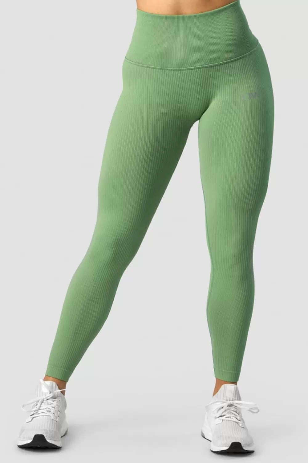 Women ICIW Ribbed Define Seamless Pocket Tights Light Green