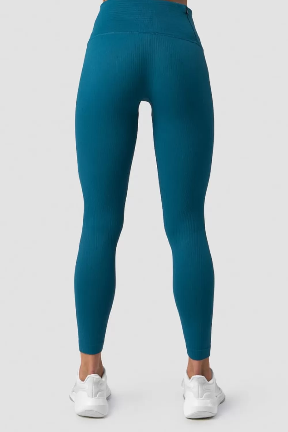 Women ICIW Ribbed Define Seamless Pocket Tights Teal