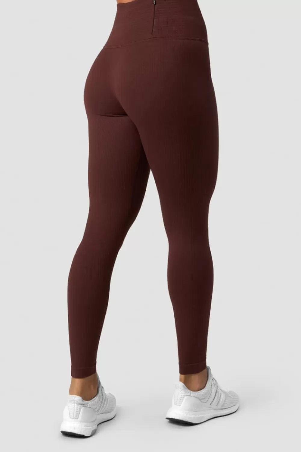 Women ICIW Ribbed Define Seamless Pocket Tights Warm Brown