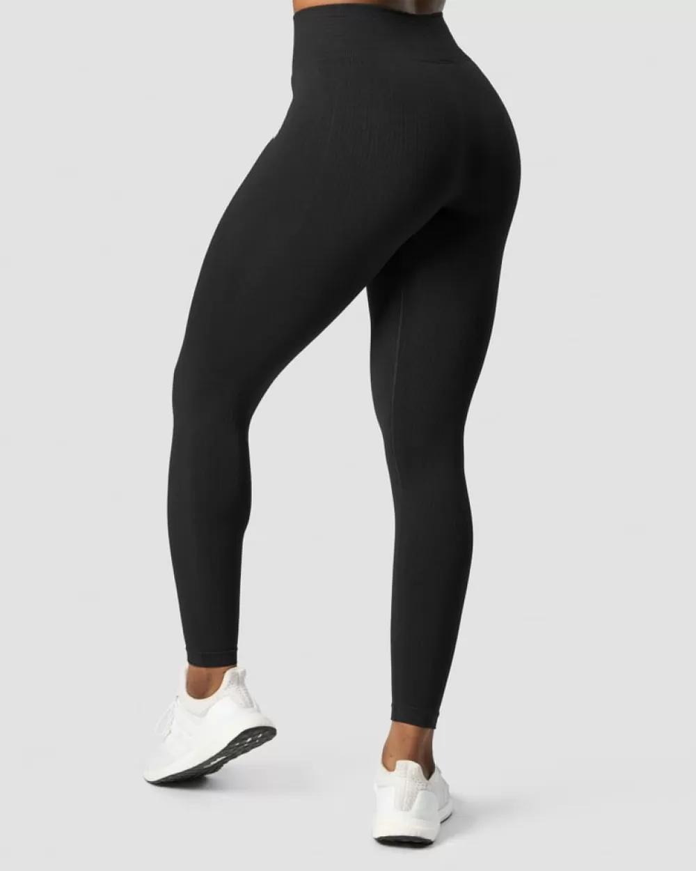 Women ICIW Ribbed Define Seamless Tights Black