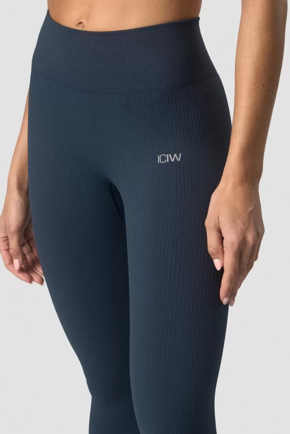 Women ICIW Ribbed Define Seamless Tights Dk Teal