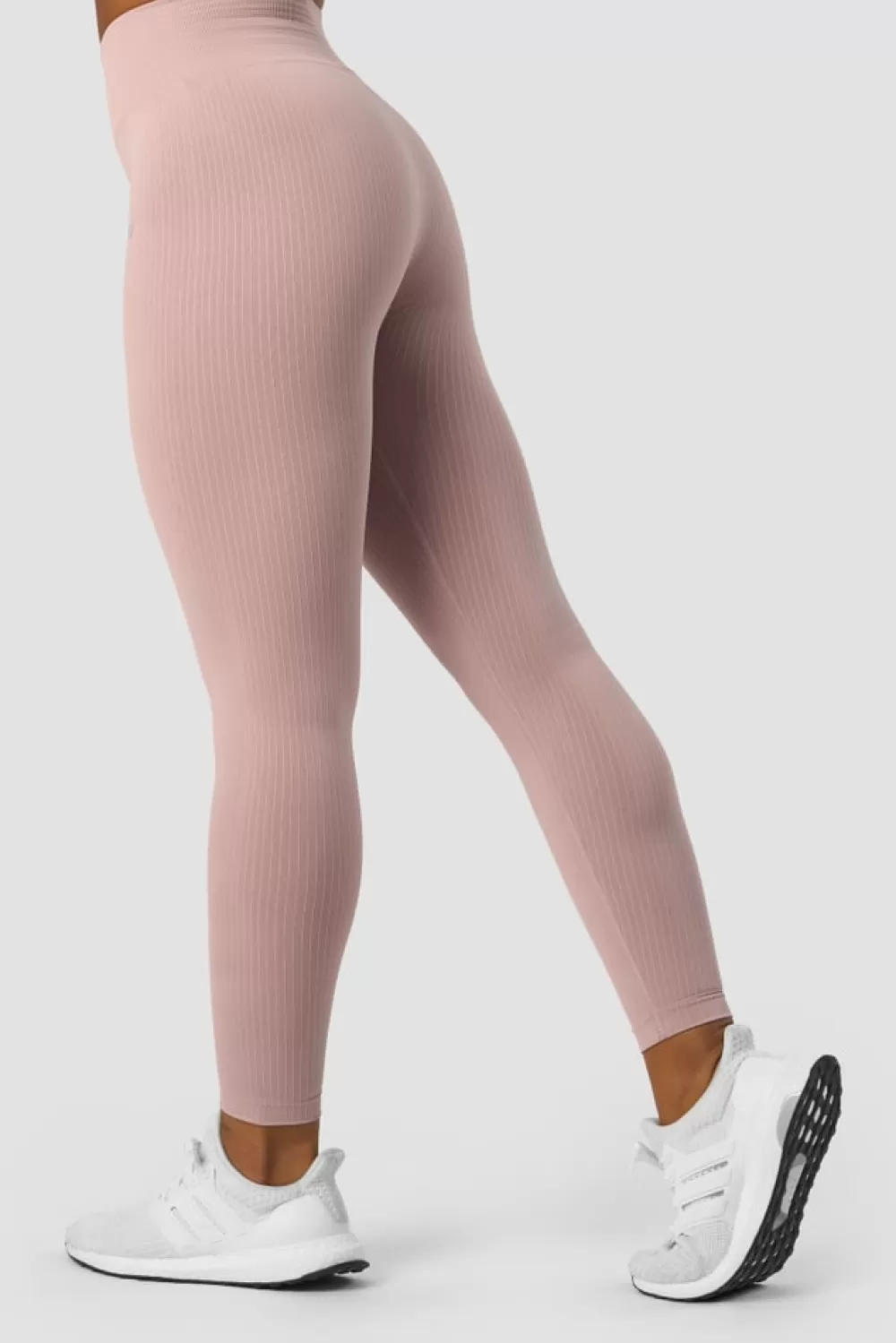 Women ICIW Ribbed Define Seamless Tights Light Mauve