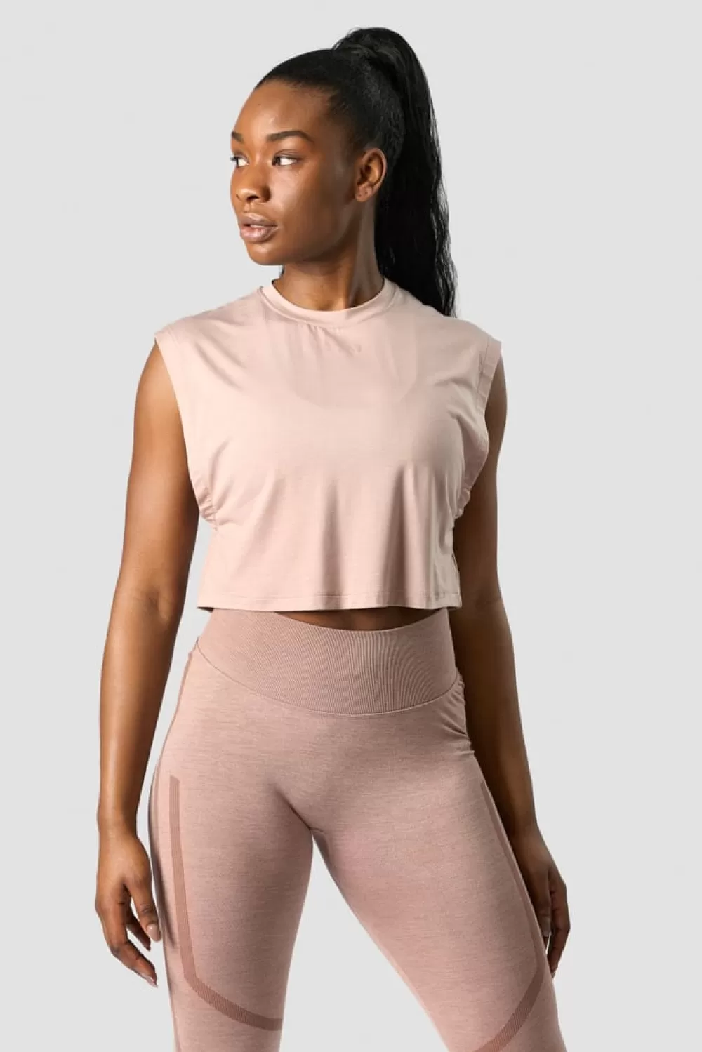 Women ICIW Rush Cropped Tank Top Light Mauve