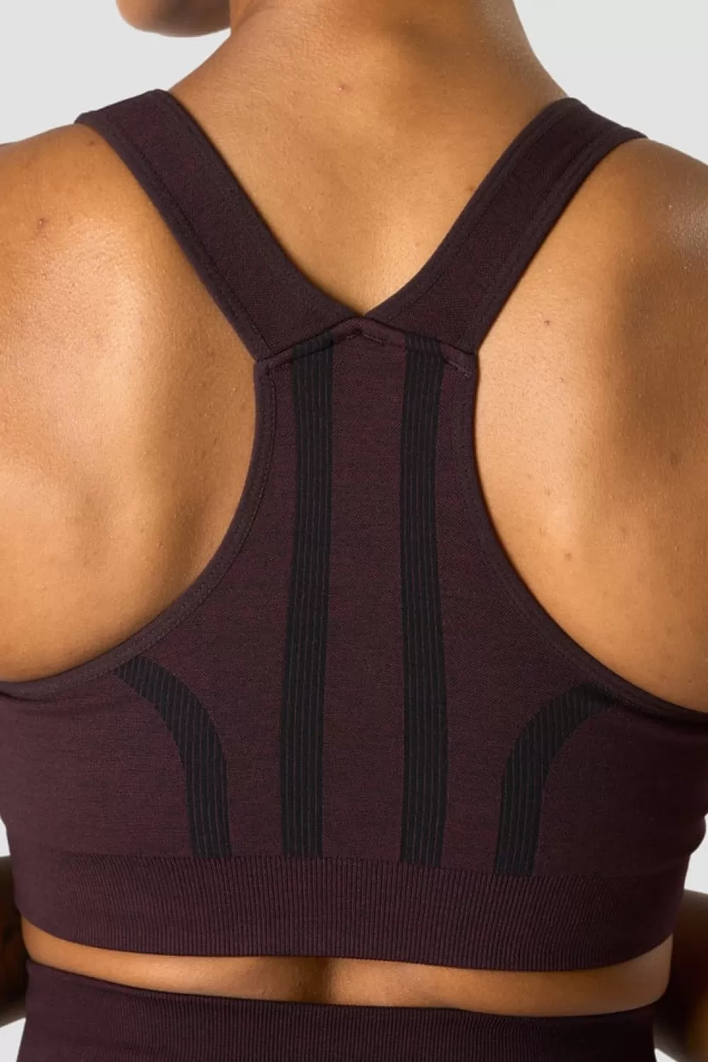 Women ICIW Rush Seamless Sports Bra Burgundy