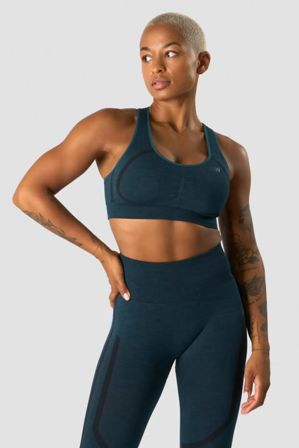 Women ICIW Rush Seamless Sports Bra Dk Teal