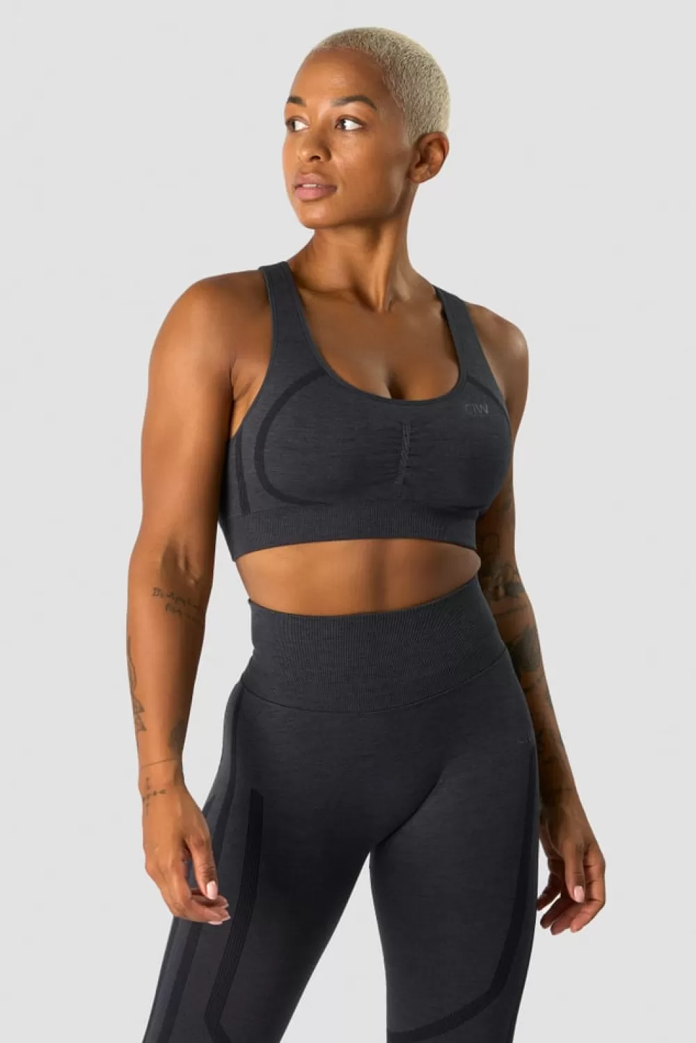 Women ICIW Rush Seamless Sports Bra Graphite