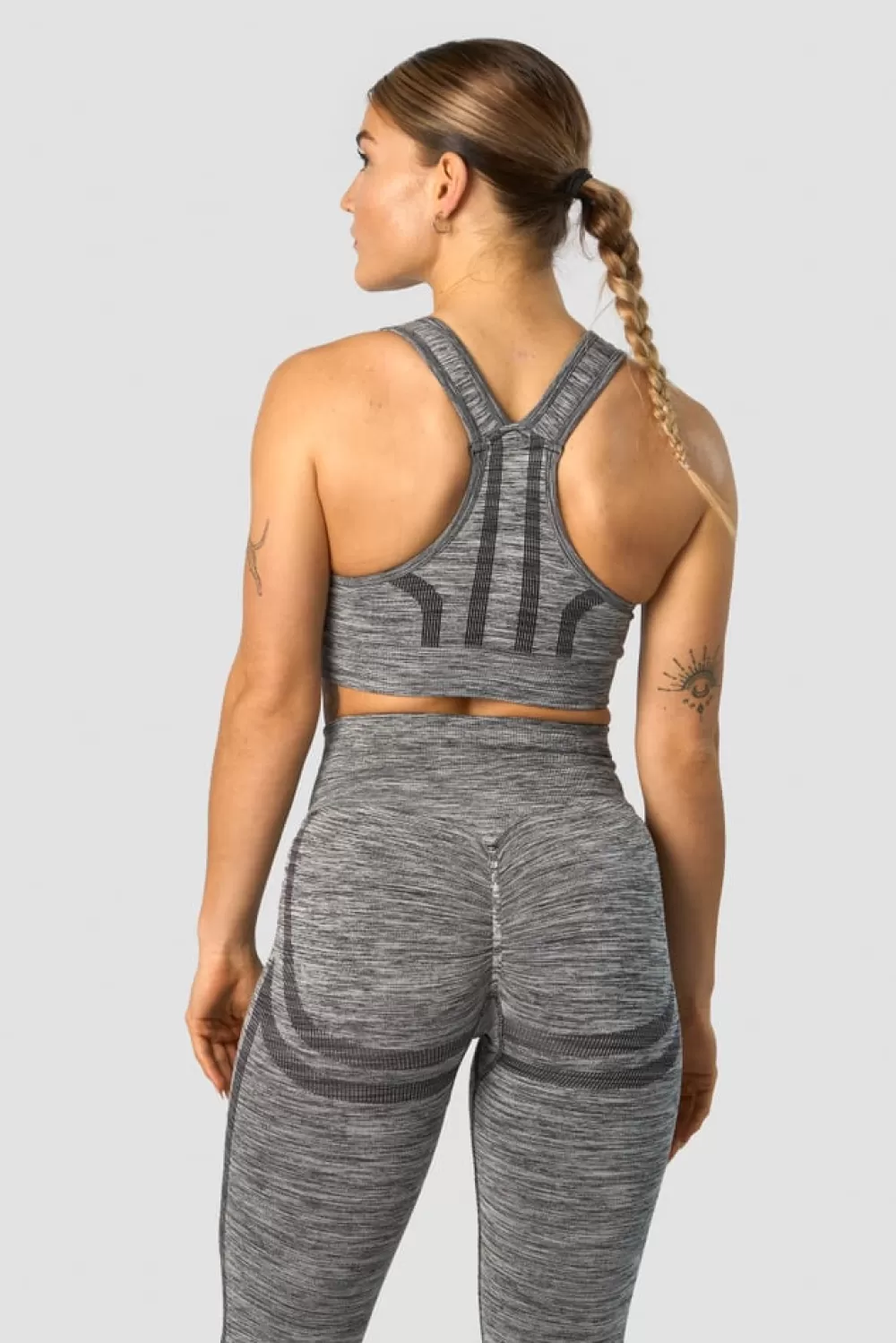 Women ICIW Rush Seamless Sports Bra Grey Melange