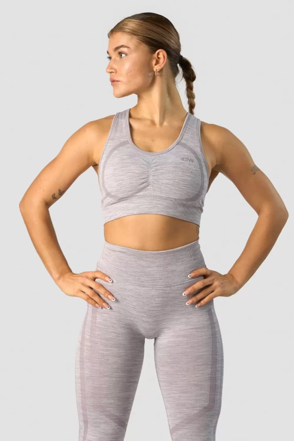 Women ICIW Rush Seamless Sports Bra Lavender Melange