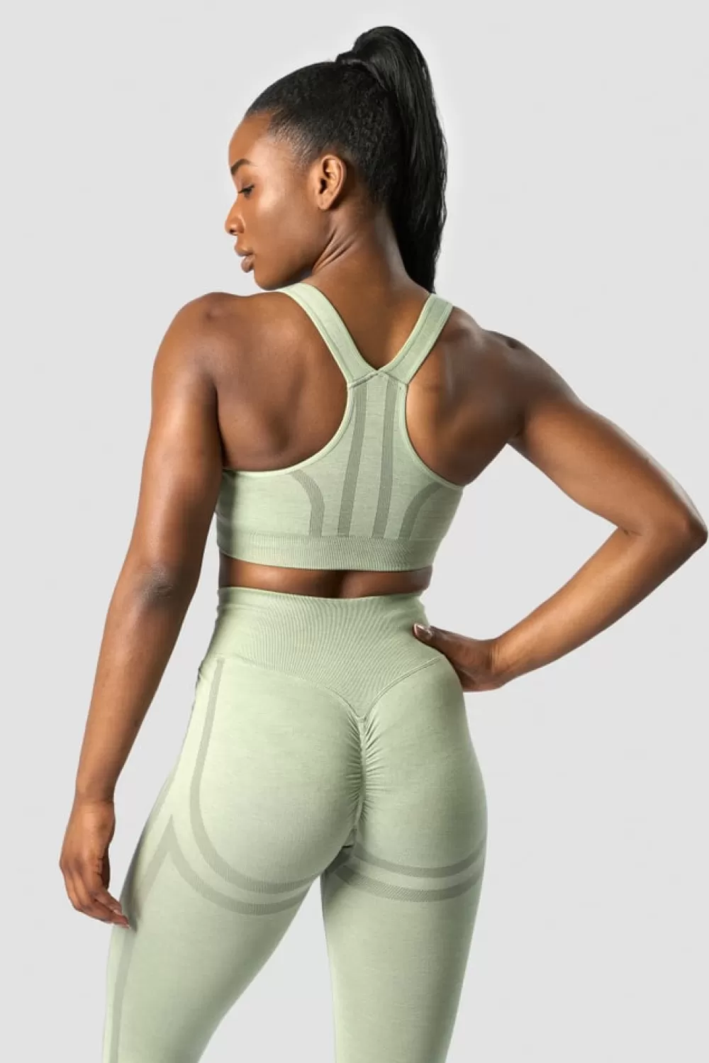 Women ICIW Rush Seamless Sports Bra Sage Green