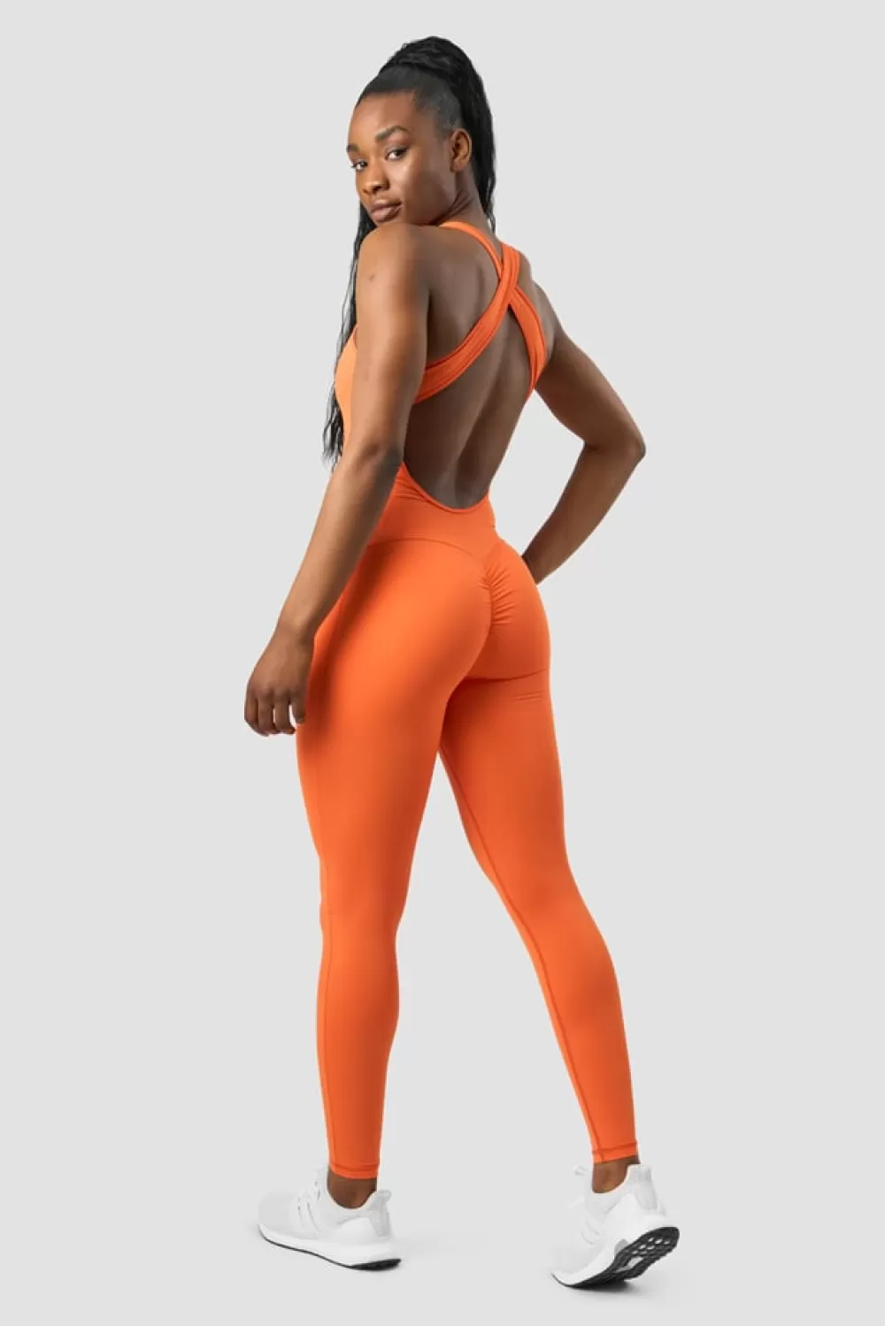 Women ICIW Scrunch Jumpsuit Orange