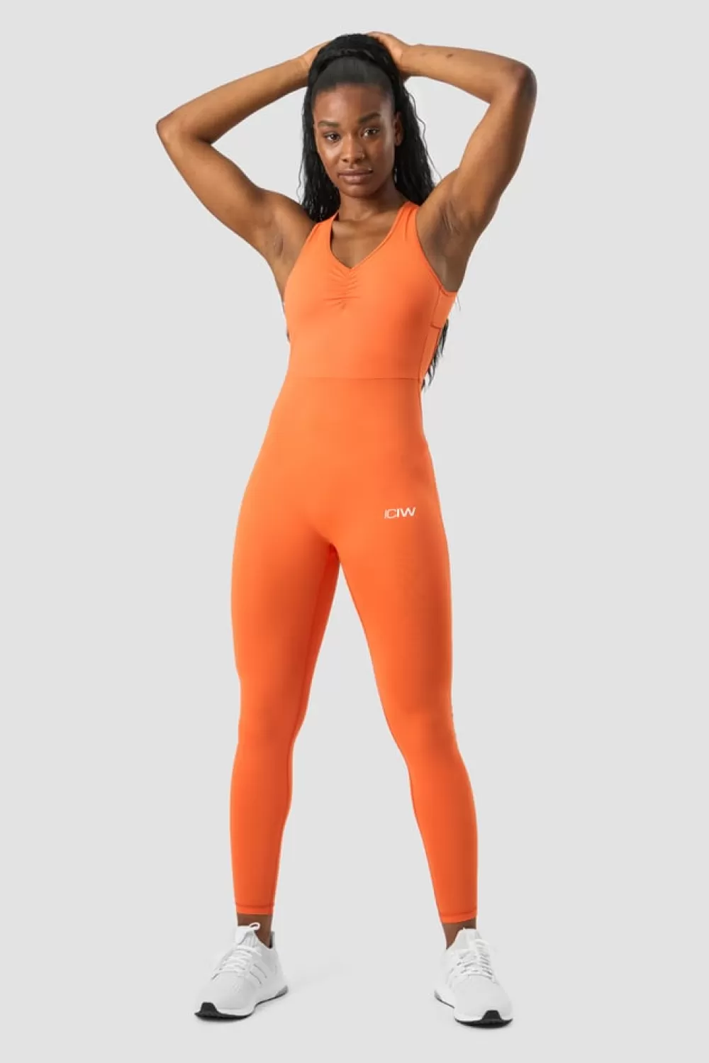 Women ICIW Scrunch Jumpsuit Orange