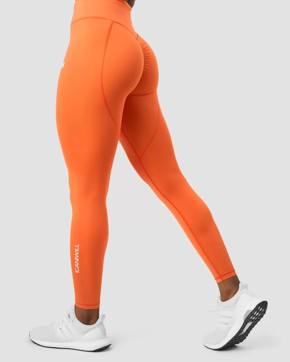 Women ICIW Scrunch V-shape Tights Orange