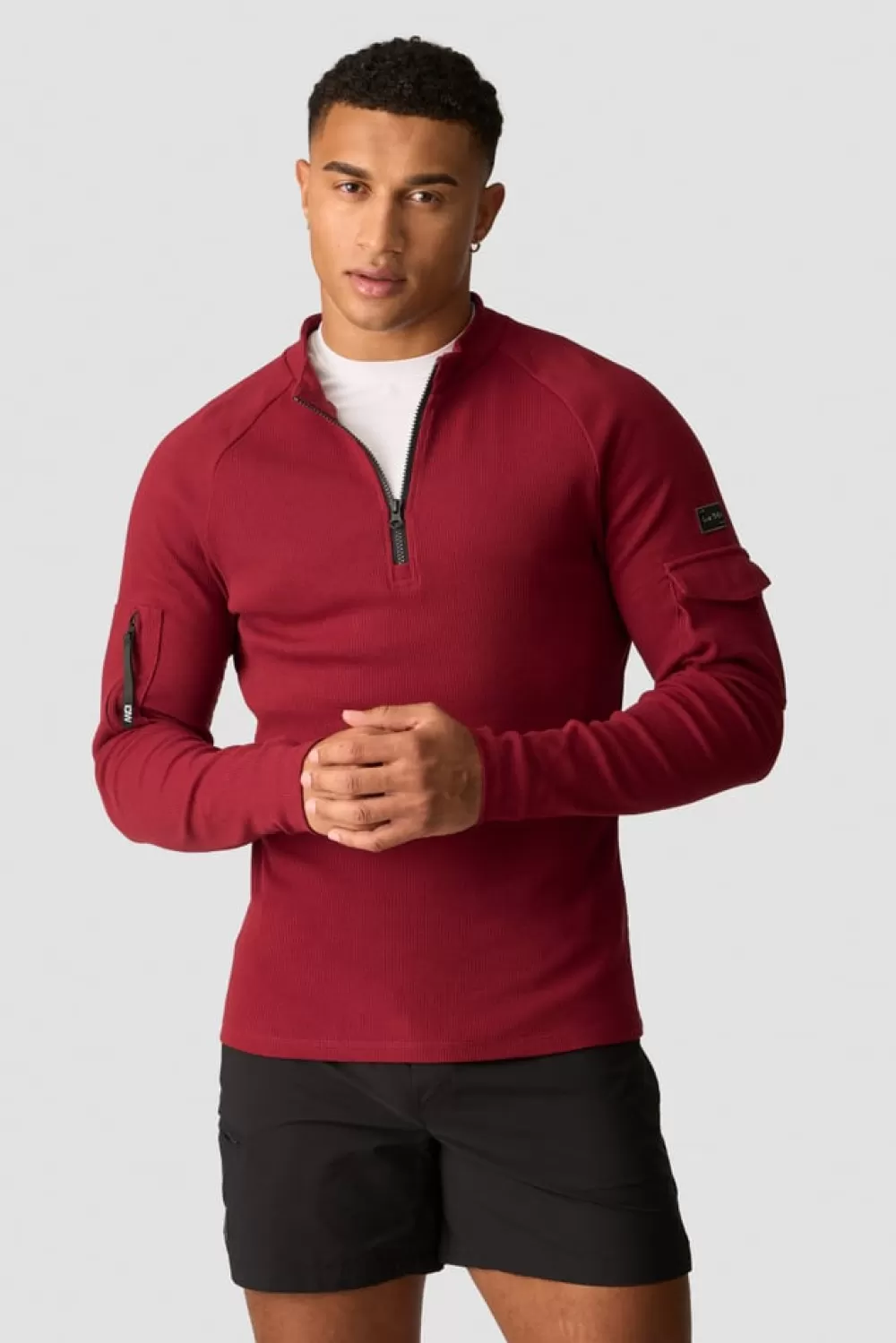 ICIW Shourai 1/4 Zip LS Men Blood Red