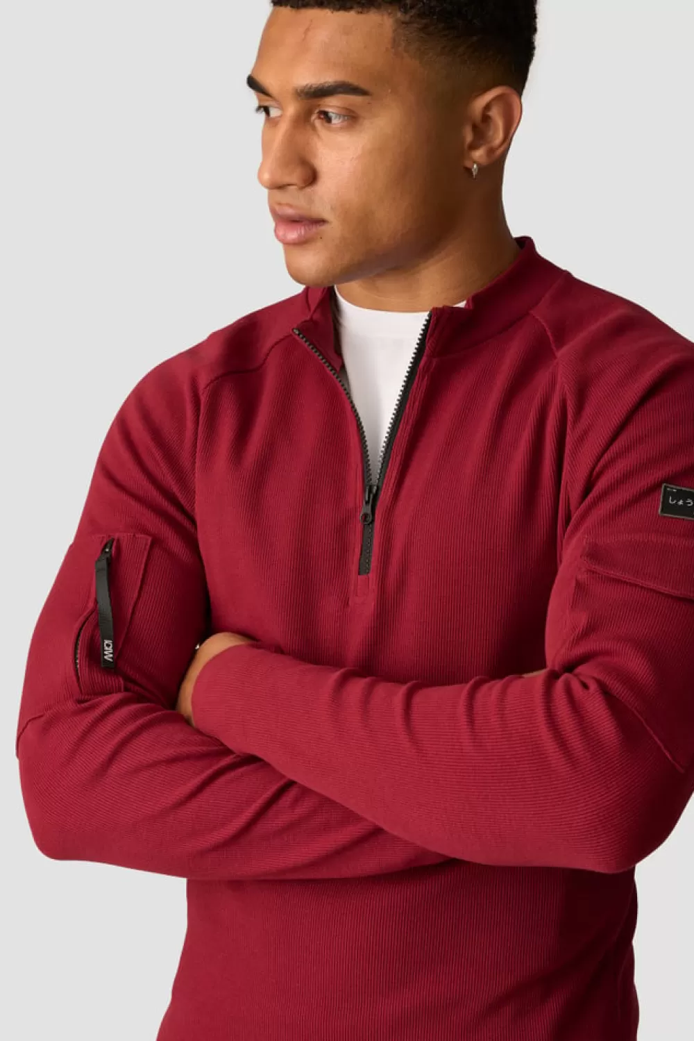 ICIW Shourai 1/4 Zip LS Men Blood Red