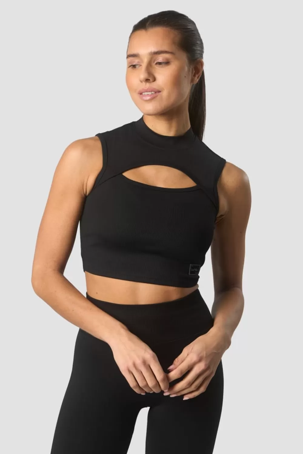 Women ICIW Shourai Cropped Tank Top Wmn Black