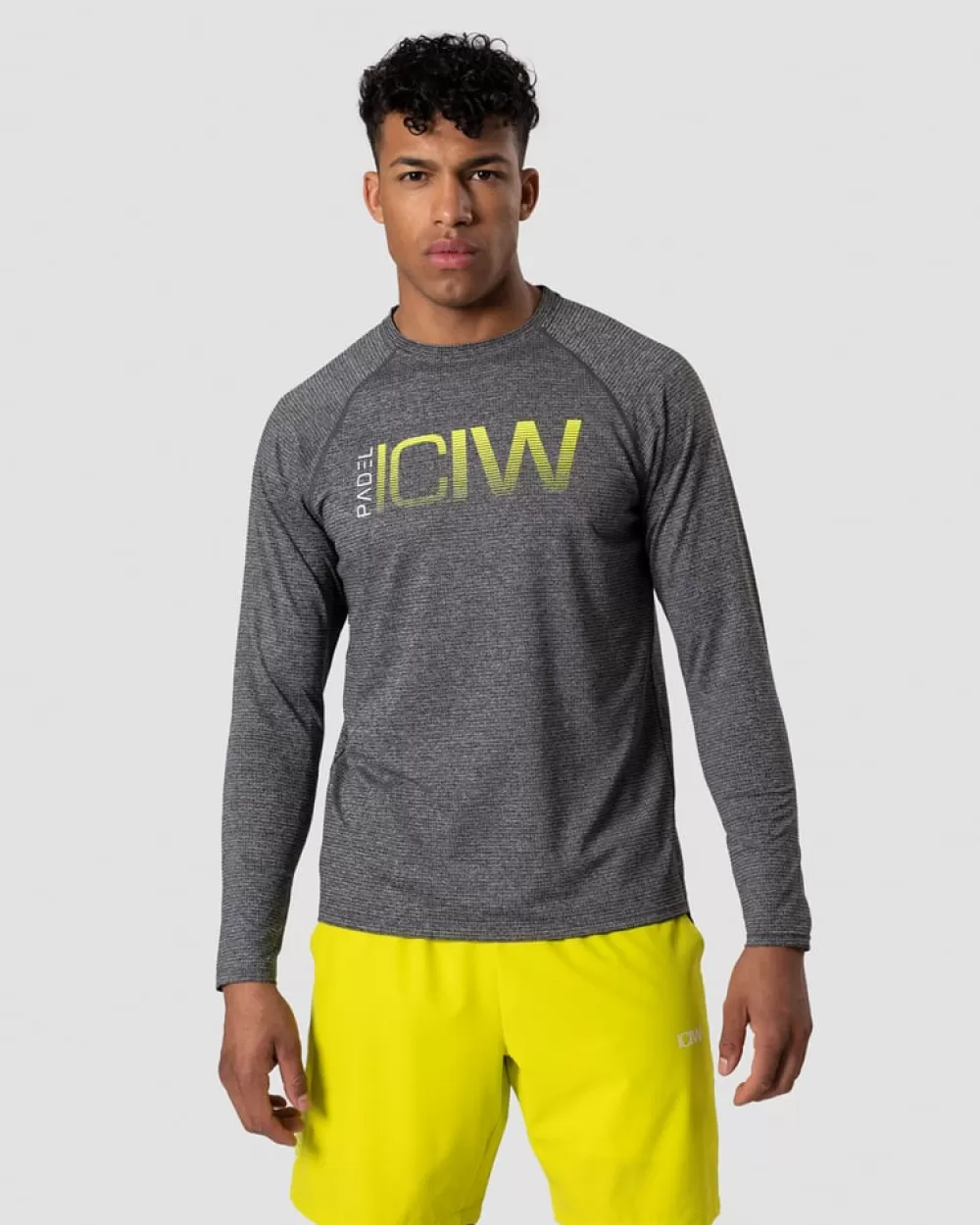 ICIW Smash Padel Mesh Longsleeve Grey Melange Men