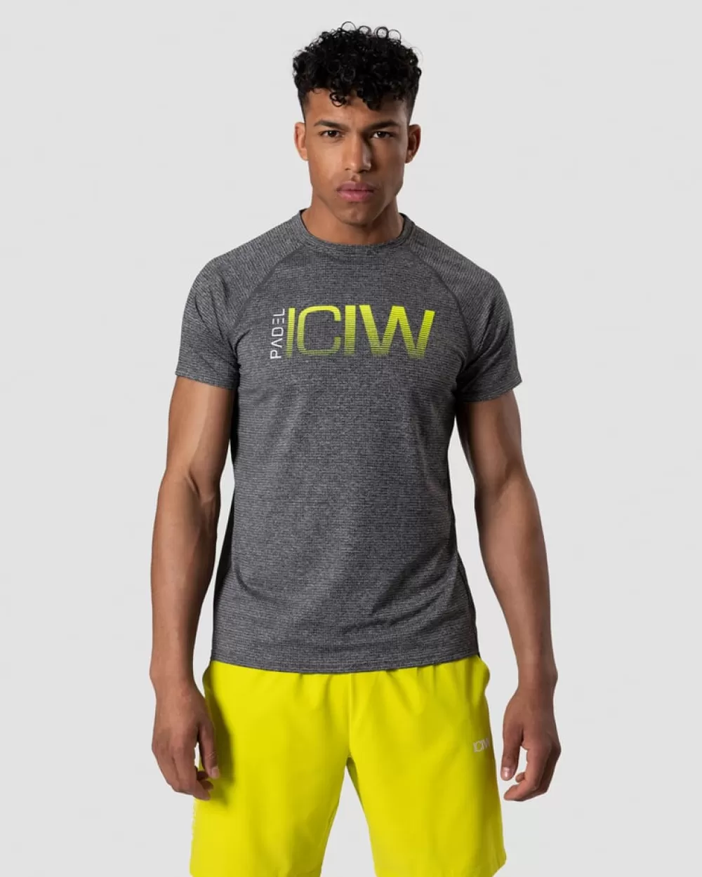 ICIW Smash Padel Mesh T-shirt Grey Melange Men