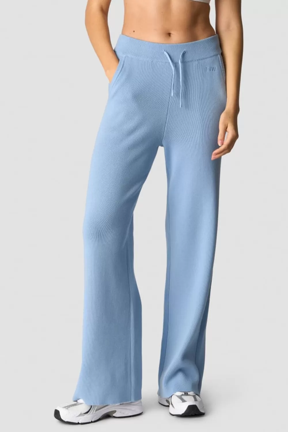 Women ICIW Soft Knit Oversized Pants Light Blue