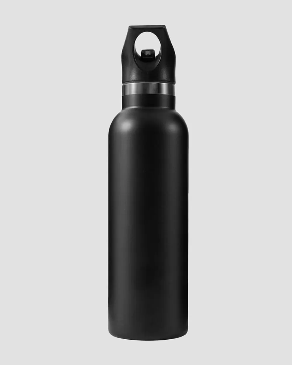 Women ICIW Stainless Steel Water Bottle Black W. Black Logo 600ml