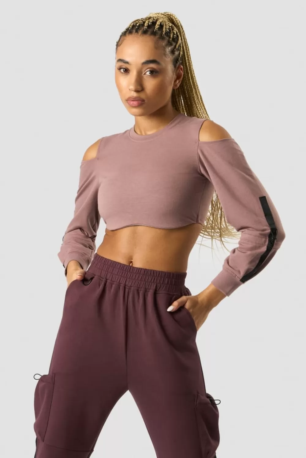 Women ICIW Stance Cropped Long Sleeve Wmn Light Mauve