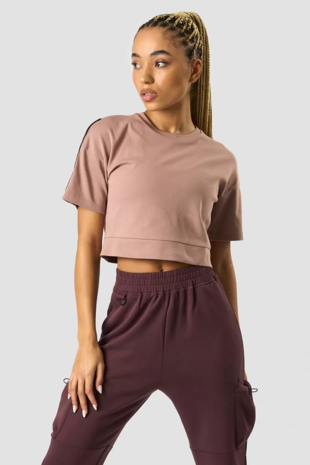 Women ICIW Stance Cropped T-shirt Wmn Light Mauve